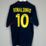 2002/04 BARCELONA RONALDINHO 10 AWAY SHIRT (L) NIKE - Cult Kits - Large - Buy Vintage Football Shirts, Authentic Retro Football Shirts For Sale, Classic Football Shirts & Soccer Jersey