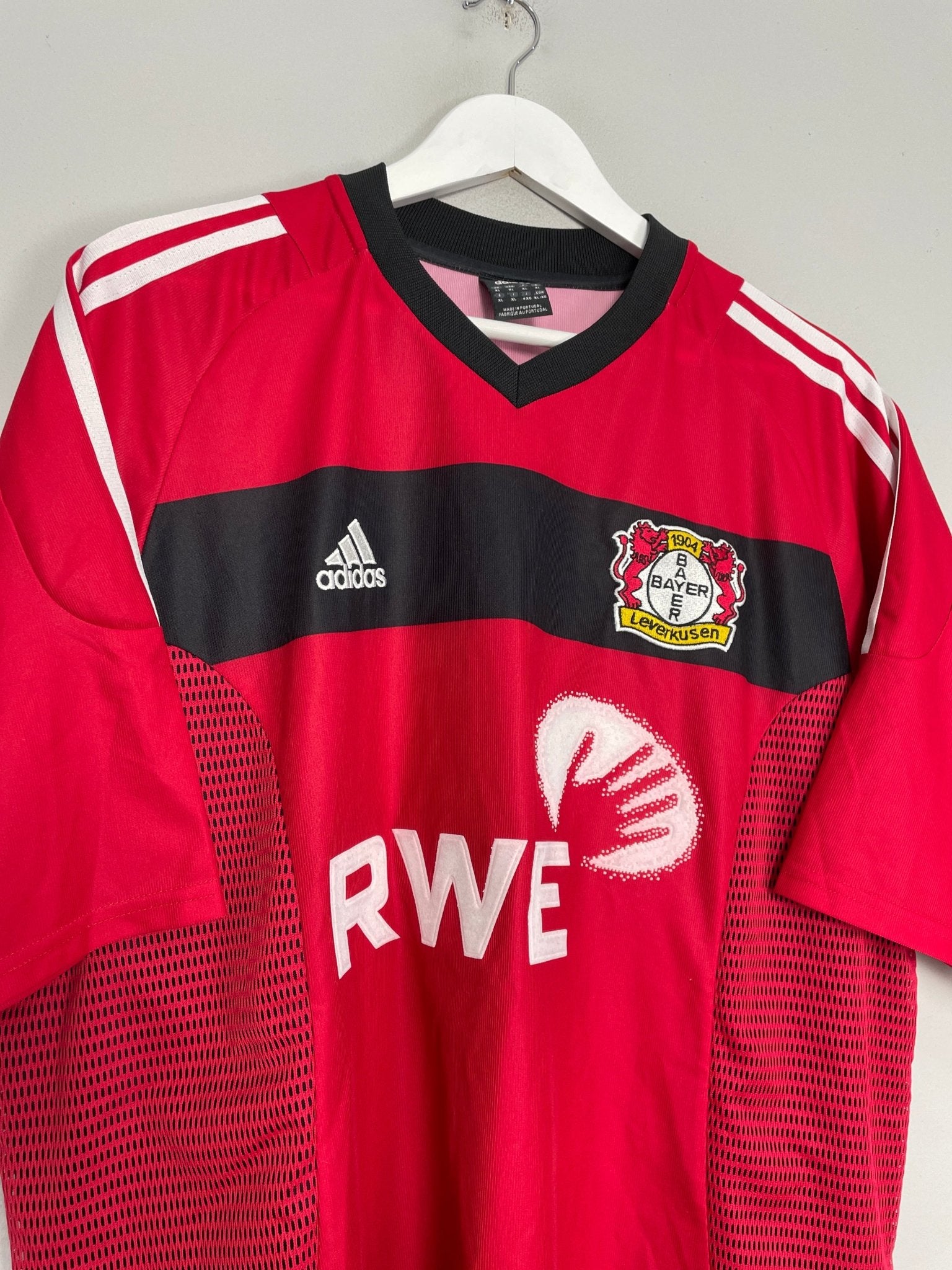 Shop 2002/04 BAYER LEVERKUSEN HOME SHIRT (XL) ADIDAS, classic football shirts, vintage football shirts & retro soccer jerseys at Cult Kits