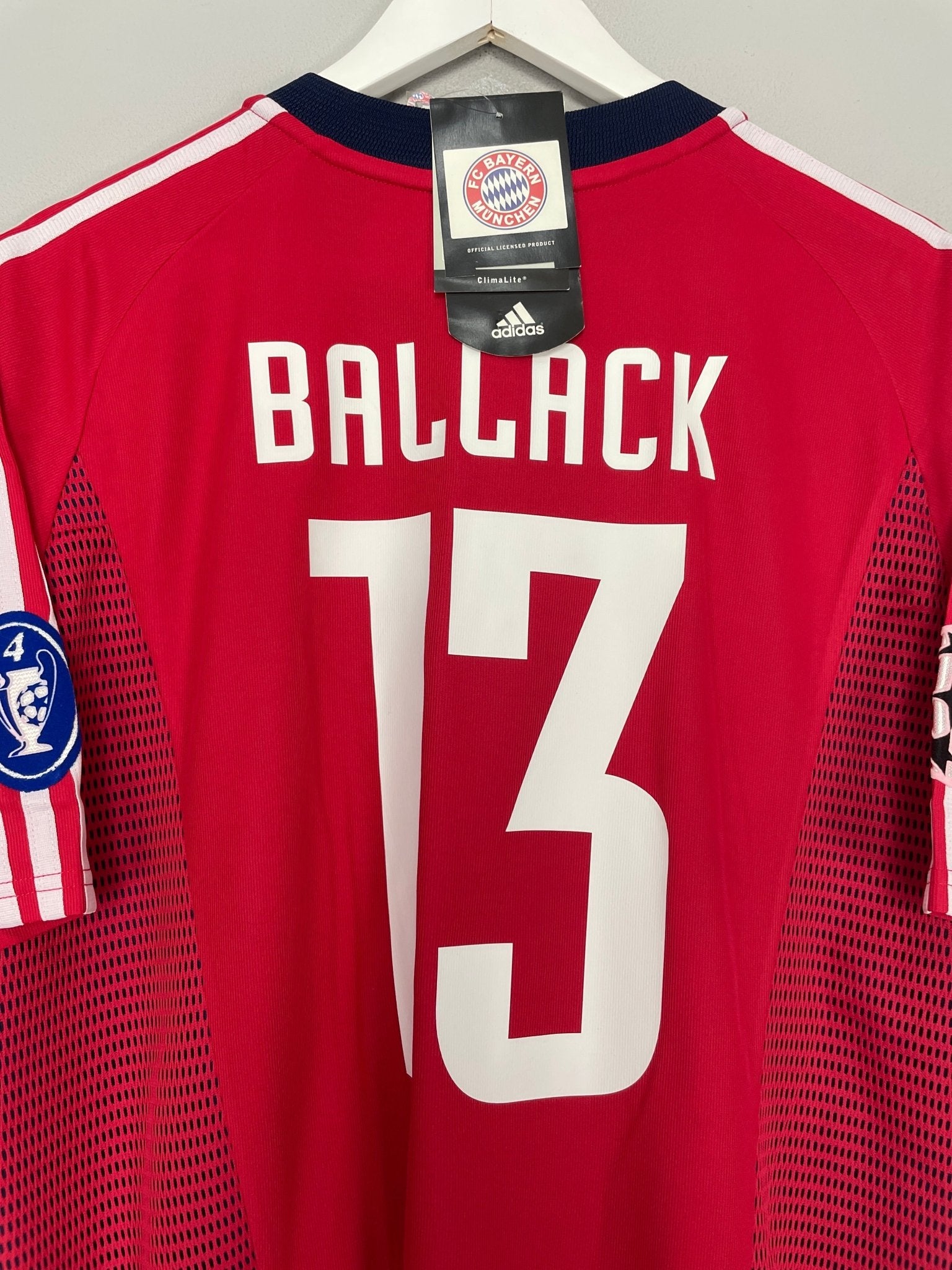 Shop 2002/04 BAYERN MUNICH BALLACK #13 *BNWT* C/L HOME SHIRT (L) ADIDAS, classic football shirts, vintage football shirts & retro soccer jerseys at Cult Kits