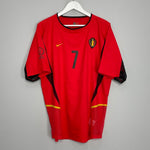 Shop 2002/04 BELGIUM WILMOTS #7 *PLAYER ISSUE* HOME SHIRT (L) NIKE, classic football shirts, vintage football shirts & retro soccer jerseys at Cult Kits