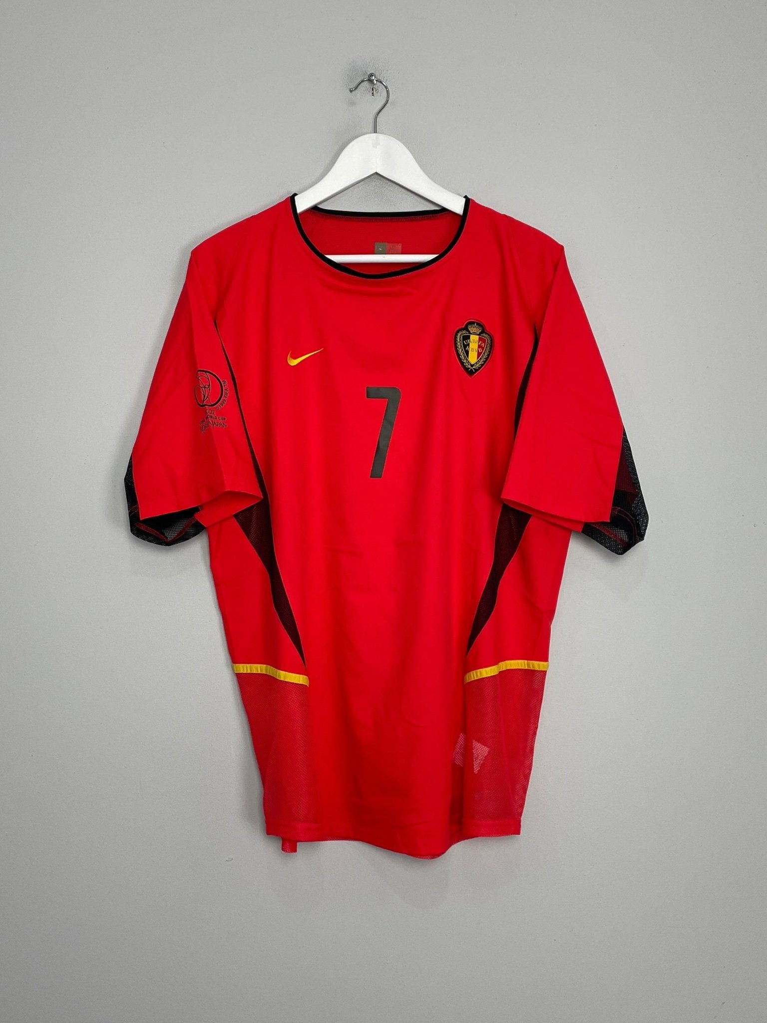 Shop 2002/04 BELGIUM WILMOTS #7 *PLAYER ISSUE* HOME SHIRT (L) NIKE, classic football shirts, vintage football shirts & retro soccer jerseys at Cult Kits