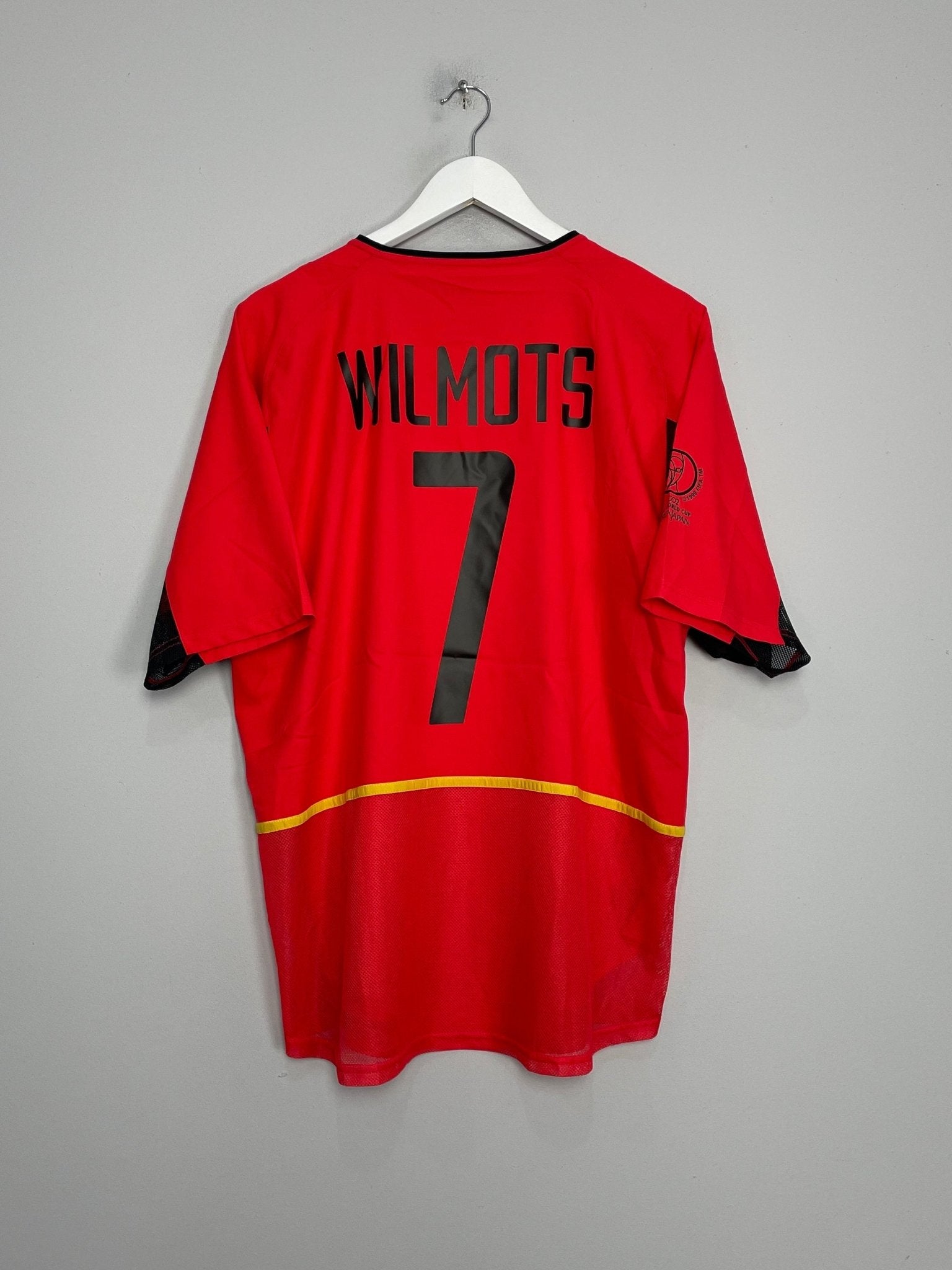 Shop 2002/04 BELGIUM WILMOTS #7 *PLAYER ISSUE* HOME SHIRT (L) NIKE, classic football shirts, vintage football shirts & retro soccer jerseys at Cult Kits
