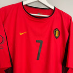 Shop 2002/04 BELGIUM WILMOTS #7 *PLAYER ISSUE* HOME SHIRT (L) NIKE, classic football shirts, vintage football shirts & retro soccer jerseys at Cult Kits
