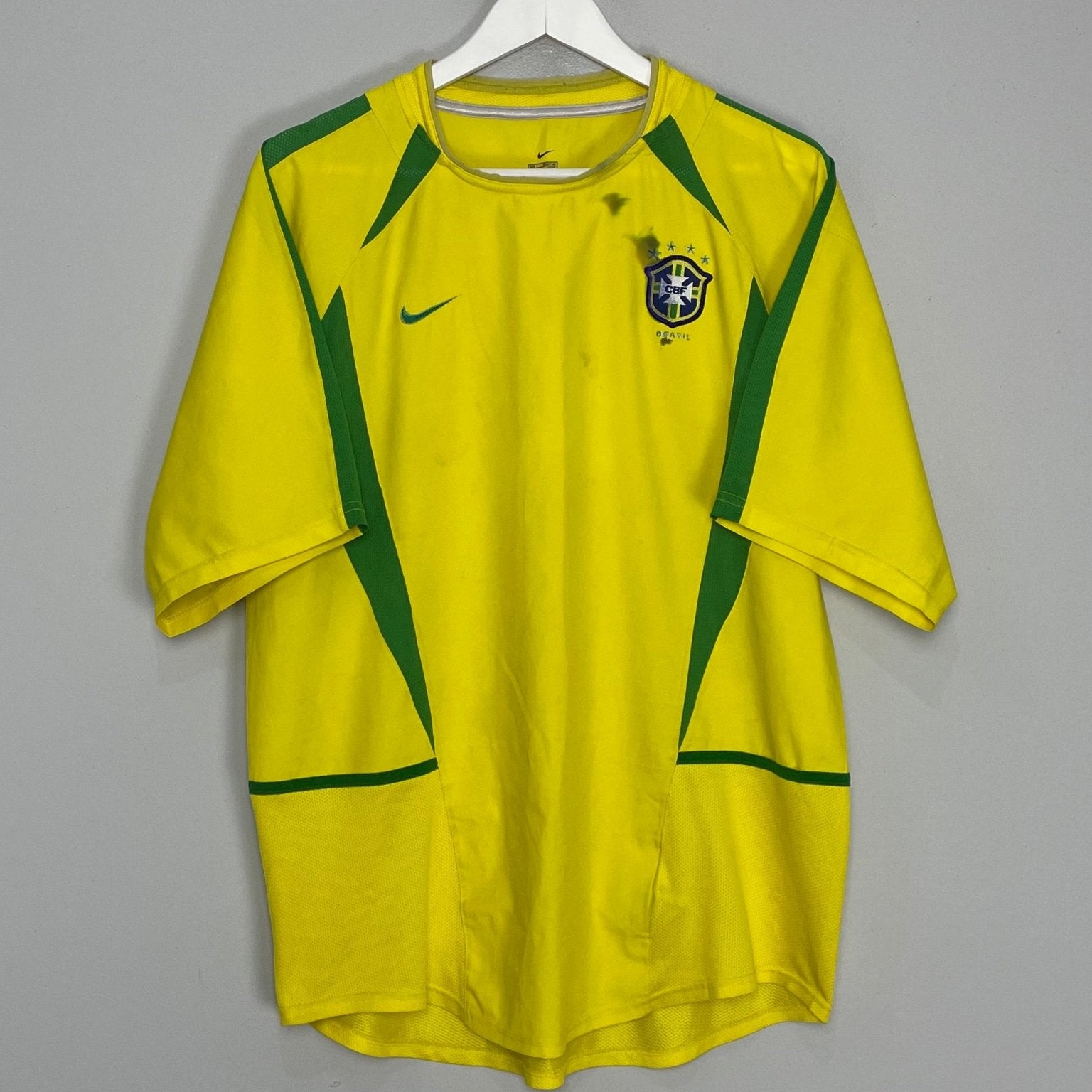 Shop 2002/04 BRAZIL HOME SHIRT (L) NIKE, classic football shirts, vintage football shirts & retro soccer jerseys at Cult Kits