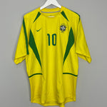 Shop 2002/04 BRAZIL RIVALDO #10 HOME SHIRT (XL) NIKE, classic football shirts, vintage football shirts & retro soccer jerseys at Cult Kits