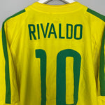Shop 2002/04 BRAZIL RIVALDO #10 HOME SHIRT (XL) NIKE, classic football shirts, vintage football shirts & retro soccer jerseys at Cult Kits