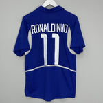Shop 2002/04 BRAZIL RONALDINHO #10 AWAY SHIRT (M) NIKE, classic football shirts, vintage football shirts & retro soccer jerseys at Cult Kits
