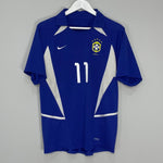 Shop 2002/04 BRAZIL RONALDINHO #10 AWAY SHIRT (M) NIKE, classic football shirts, vintage football shirts & retro soccer jerseys at Cult Kits