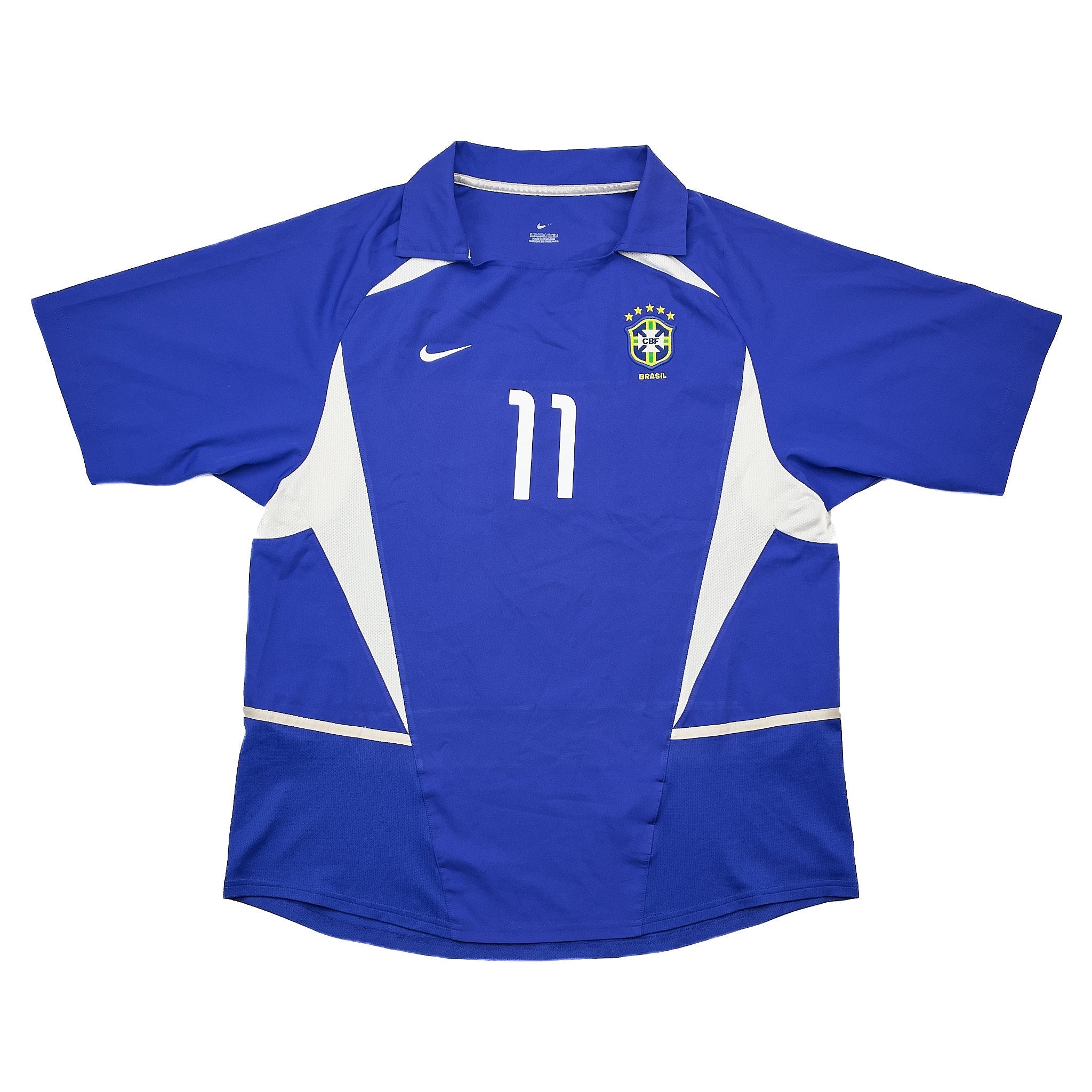 Buy 2002/04 Brazil Ronaldinho 11 Away Shirt (L) Nike ~ Free worldwide shipping available ~ Authentic Vintage Football Shirts from Cult Kits