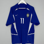 Shop 2002/04 BRAZIL RONALDINHO #11 AWAY SHIRT (L) NIKE, classic football shirts, vintage football shirts & retro soccer jerseys at Cult Kits