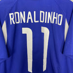Shop 2002/04 BRAZIL RONALDINHO #11 AWAY SHIRT (L) NIKE, classic football shirts, vintage football shirts & retro soccer jerseys at Cult Kits