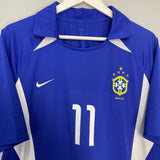 Shop 2002/04 BRAZIL RONALDINHO #11 AWAY SHIRT (L) NIKE, classic football shirts, vintage football shirts & retro soccer jerseys at Cult Kits