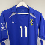 Shop 2002/04 BRAZIL RONALDINHO #11 AWAY SHIRT (M) NIKE, classic football shirts, vintage football shirts & retro soccer jerseys at Cult Kits