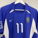 Shop 2002/04 BRAZIL RONALDINHO #11 AWAY SHIRT (M) NIKE, classic football shirts, vintage football shirts & retro soccer jerseys at Cult Kits