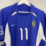 Shop 2002/04 BRAZIL RONALDINHO #11 AWAY SHIRT (M) NIKE, classic football shirts, vintage football shirts & retro soccer jerseys at Cult Kits