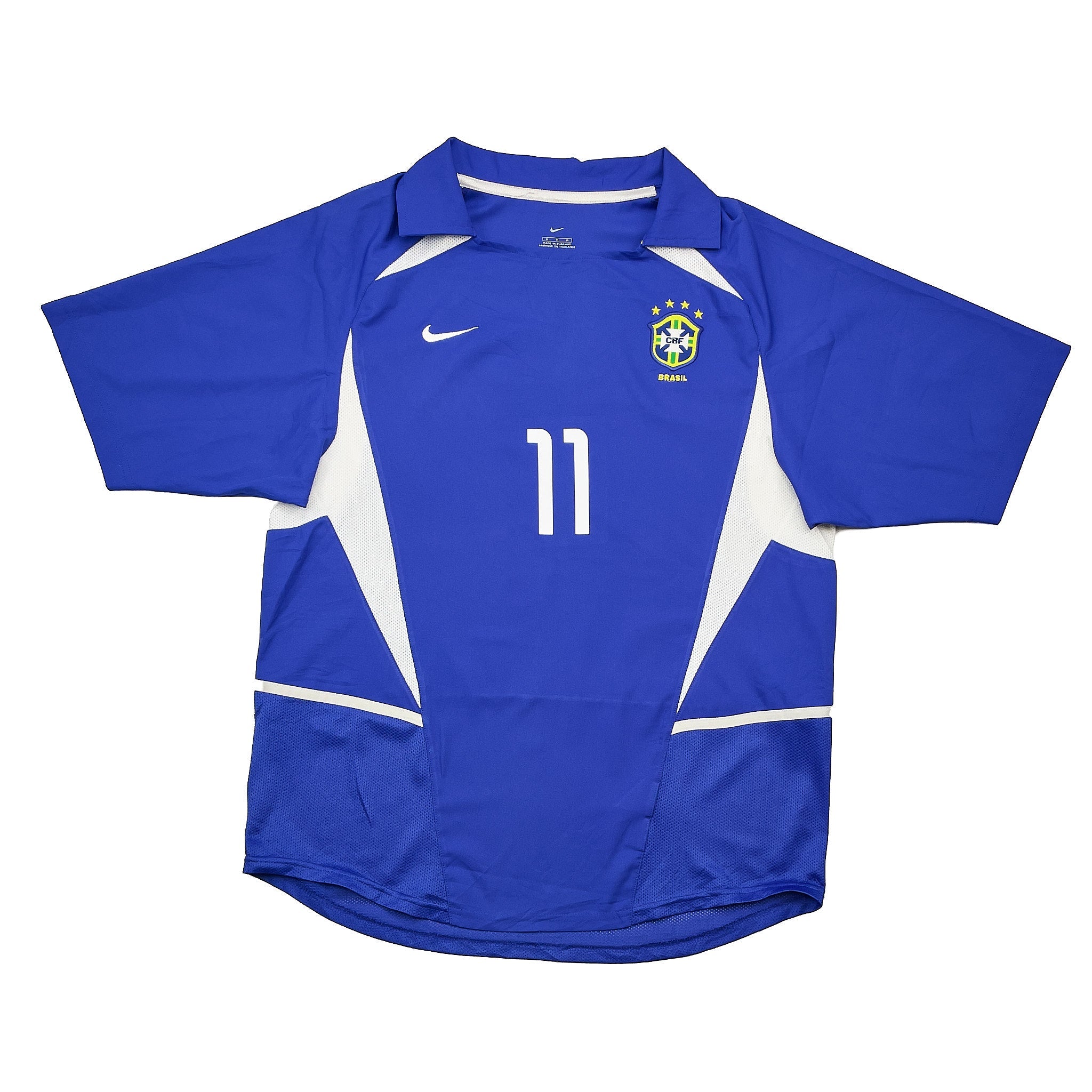 Buy 2002/04 Brazil Ronaldinho 11 Away Shirt (M) Nike ~ Free worldwide shipping ~ Authentic Vintage Football Shirts from Cult Kits