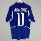 Shop 2002/04 BRAZIL RONALDINHO #11 AWAY SHIRT (M) NIKE, classic football shirts, vintage football shirts & retro soccer jerseys at Cult Kits