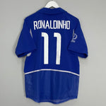 Shop 2002/04 BRAZIL RONALDINHO #11 AWAY SHIRT (M) NIKE, classic football shirts, vintage football shirts & retro soccer jerseys at Cult Kits