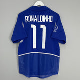 Shop 2002/04 BRAZIL RONALDINHO #11 AWAY SHIRT (M) NIKE, classic football shirts, vintage football shirts & retro soccer jerseys at Cult Kits