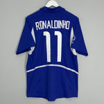 Shop 2002/04 BRAZIL RONALDINHO #11 AWAY SHIRT (M) NIKE, classic football shirts, vintage football shirts & retro soccer jerseys at Cult Kits