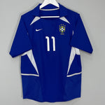 Shop 2002/04 BRAZIL RONALDINHO #11 AWAY SHIRT (S) NIKE, classic football shirts, vintage football shirts & retro soccer jerseys at Cult Kits