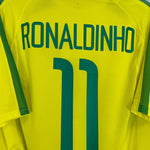 Shop 2002/04 BRAZIL RONALDINHO #11 HOME SHIRT (L) NIKE, classic football shirts, vintage football shirts & retro soccer jerseys at Cult Kits