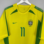 Shop 2002/04 BRAZIL RONALDINHO #11 HOME SHIRT (L) NIKE, classic football shirts, vintage football shirts & retro soccer jerseys at Cult Kits