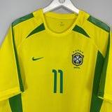 Shop 2002/04 BRAZIL RONALDINHO #11 HOME SHIRT (L) NIKE, classic football shirts, vintage football shirts & retro soccer jerseys at Cult Kits