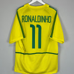 Shop 2002/04 BRAZIL RONALDINHO #11 HOME SHIRT (L) NIKE, classic football shirts, vintage football shirts & retro soccer jerseys at Cult Kits