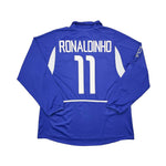Buy 2002/04 Brazil Ronaldinho 11 L/S Away Shirt (XL) Nike ~ Free worldwide shipping available ~ Authentic Vintage Football Shirts from Cult Kits