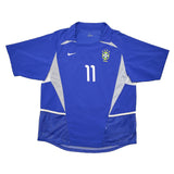 Buy 2002/04 Brazil Ronaldinho 11 *Player Issue* Away Shirt (L) Nike ~ Free worldwide shipping ~ Authentic Vintage Football Shirts from Cult Kits