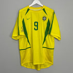 Shop 2002/04 BRAZIL RONALDO #9 HOME SHIRT (L) NIKE, classic football shirts, vintage football shirts & retro soccer jerseys at Cult Kits