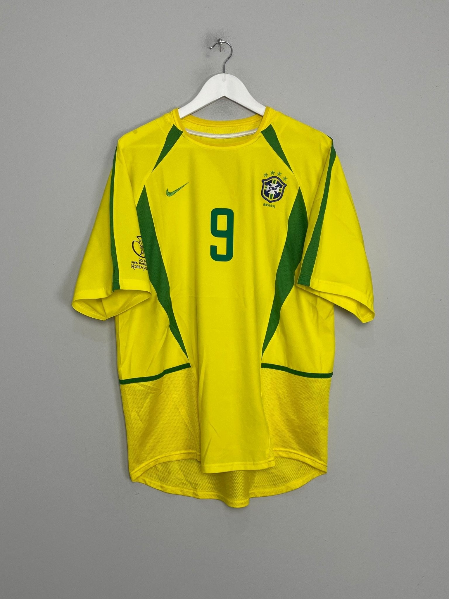 Shop 2002/04 BRAZIL RONALDO #9 HOME SHIRT (L) NIKE, classic football shirts, vintage football shirts & retro soccer jerseys at Cult Kits
