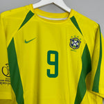 Shop 2002/04 BRAZIL RONALDO #9 HOME SHIRT (L) NIKE, classic football shirts, vintage football shirts & retro soccer jerseys at Cult Kits