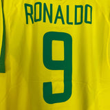 Shop 2002/04 BRAZIL RONALDO #9 HOME SHIRT (L) NIKE, classic football shirts, vintage football shirts & retro soccer jerseys at Cult Kits