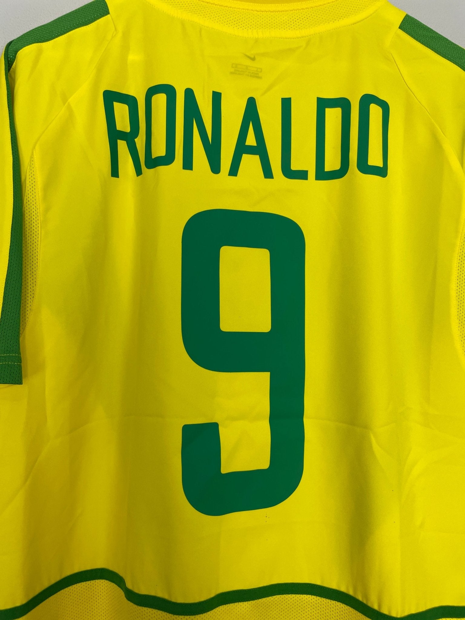 Shop 2002/04 BRAZIL RONALDO #9 HOME SHIRT (L) NIKE, classic football shirts, vintage football shirts & retro soccer jerseys at Cult Kits