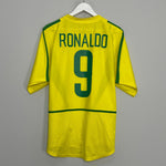 Shop 2002/04 BRAZIL RONALDO #9 HOME SHIRT (L) NIKE, classic football shirts, vintage football shirts & retro soccer jerseys at Cult Kits