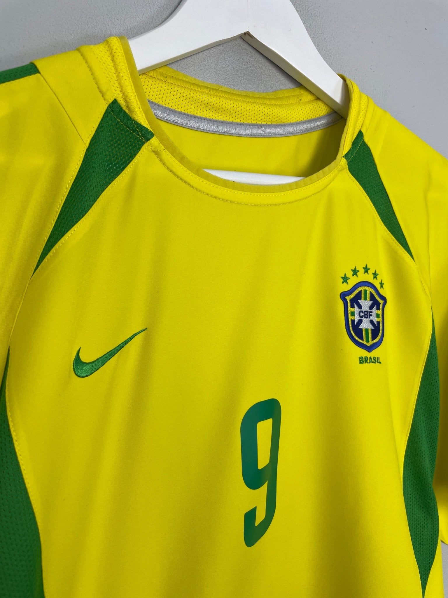 Shop 2002/04 BRAZIL RONALDO #9 HOME SHIRT (L) NIKE, classic football shirts, vintage football shirts & retro soccer jerseys at Cult Kits