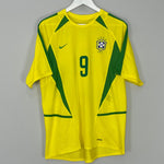 Shop 2002/04 BRAZIL RONALDO #9 HOME SHIRT (M) NIKE, classic football shirts, vintage football shirts & retro soccer jerseys at Cult Kits