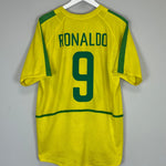 Shop 2002/04 BRAZIL RONALDO #9 HOME SHIRT (M) NIKE, classic football shirts, vintage football shirts & retro soccer jerseys at Cult Kits