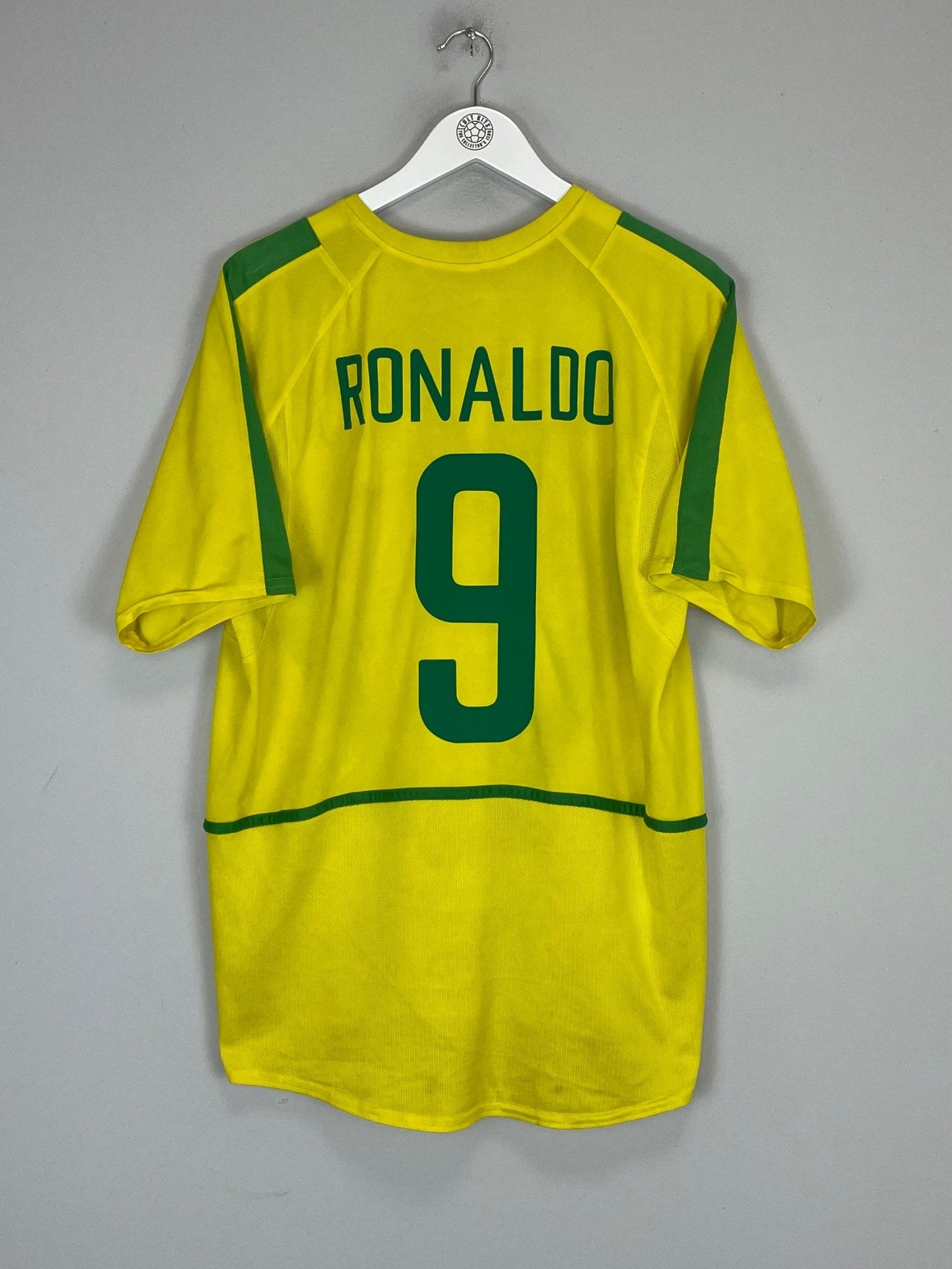 Shop 2002/04 BRAZIL RONALDO #9 HOME SHIRT (M) NIKE, classic football shirts, vintage football shirts & retro soccer jerseys at Cult Kits