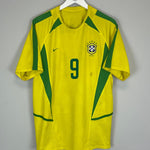 Shop 2002/04 BRAZIL RONALDO #9 HOME SHIRT (M) NIKE, classic football shirts, vintage football shirts & retro soccer jerseys at Cult Kits