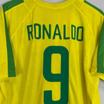Shop 2002/04 BRAZIL RONALDO #9 HOME SHIRT (M) NIKE, classic football shirts, vintage football shirts & retro soccer jerseys at Cult Kits