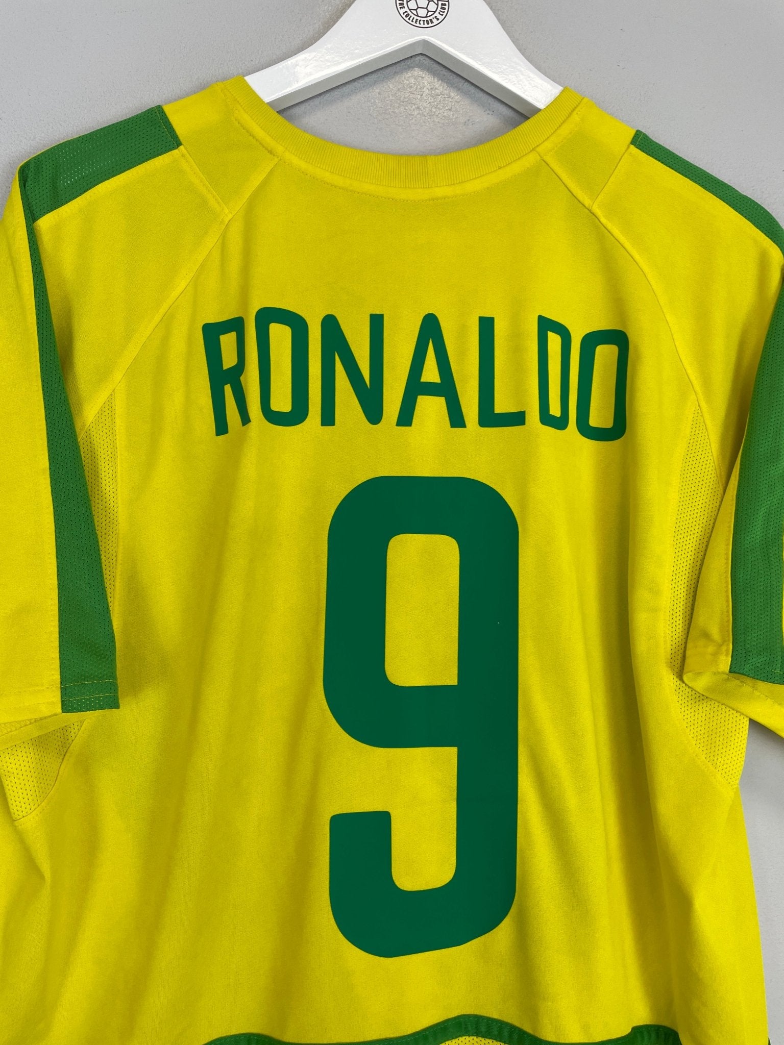 Shop 2002/04 BRAZIL RONALDO #9 HOME SHIRT (M) NIKE, classic football shirts, vintage football shirts & retro soccer jerseys at Cult Kits