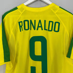 Shop 2002/04 BRAZIL RONALDO #9 HOME SHIRT (M) NIKE, classic football shirts, vintage football shirts & retro soccer jerseys at Cult Kits