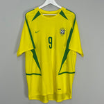Shop 2002/04 BRAZIL RONALDO #9 HOME SHIRT (XL) NIKE, classic football shirts, vintage football shirts & retro soccer jerseys at Cult Kits