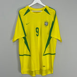 Shop 2002/04 BRAZIL RONALDO #9 HOME SHIRT (XL) NIKE, classic football shirts, vintage football shirts & retro soccer jerseys at Cult Kits