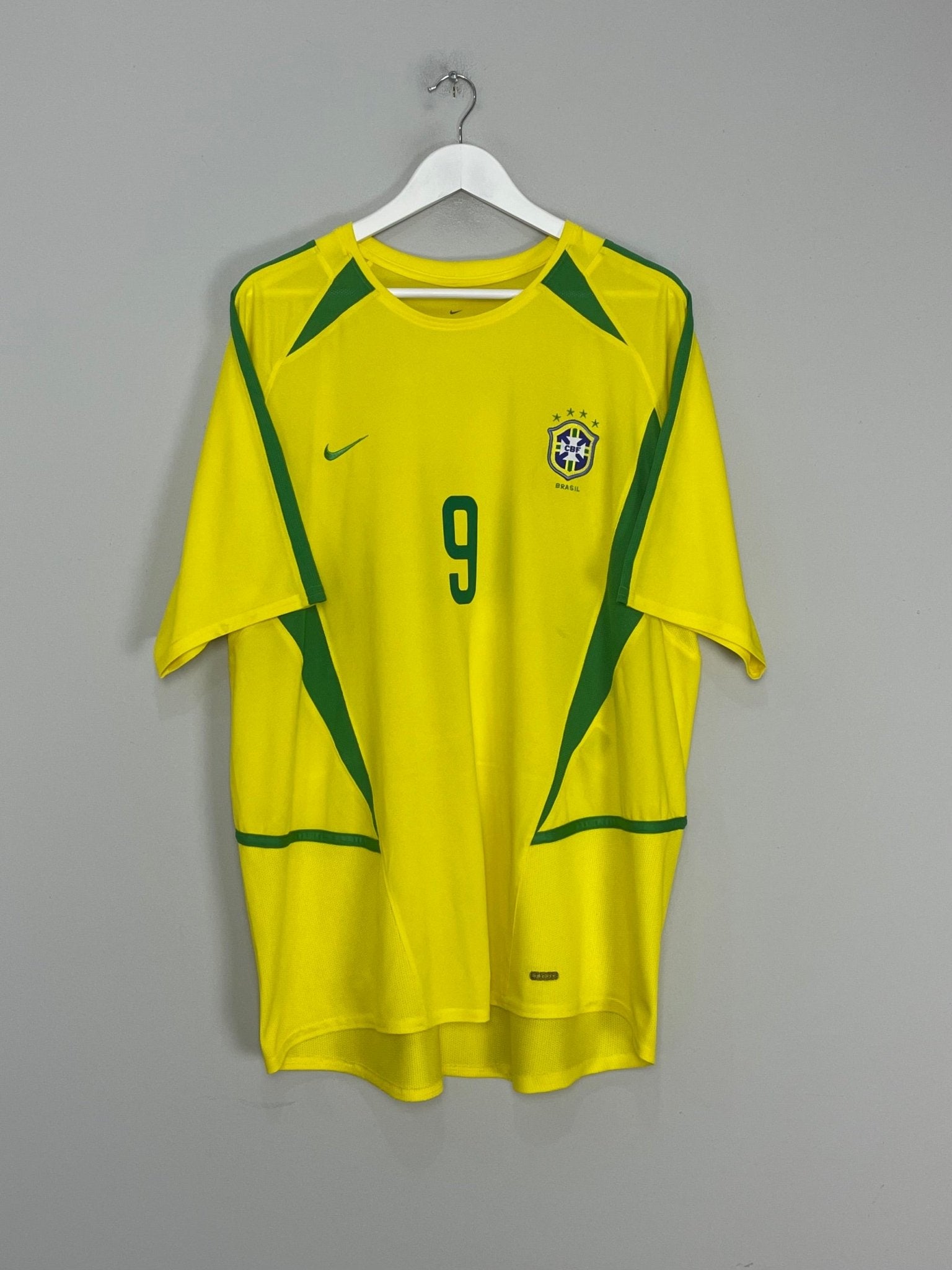 Shop 2002/04 BRAZIL RONALDO #9 HOME SHIRT (XL) NIKE, classic football shirts, vintage football shirts & retro soccer jerseys at Cult Kits
