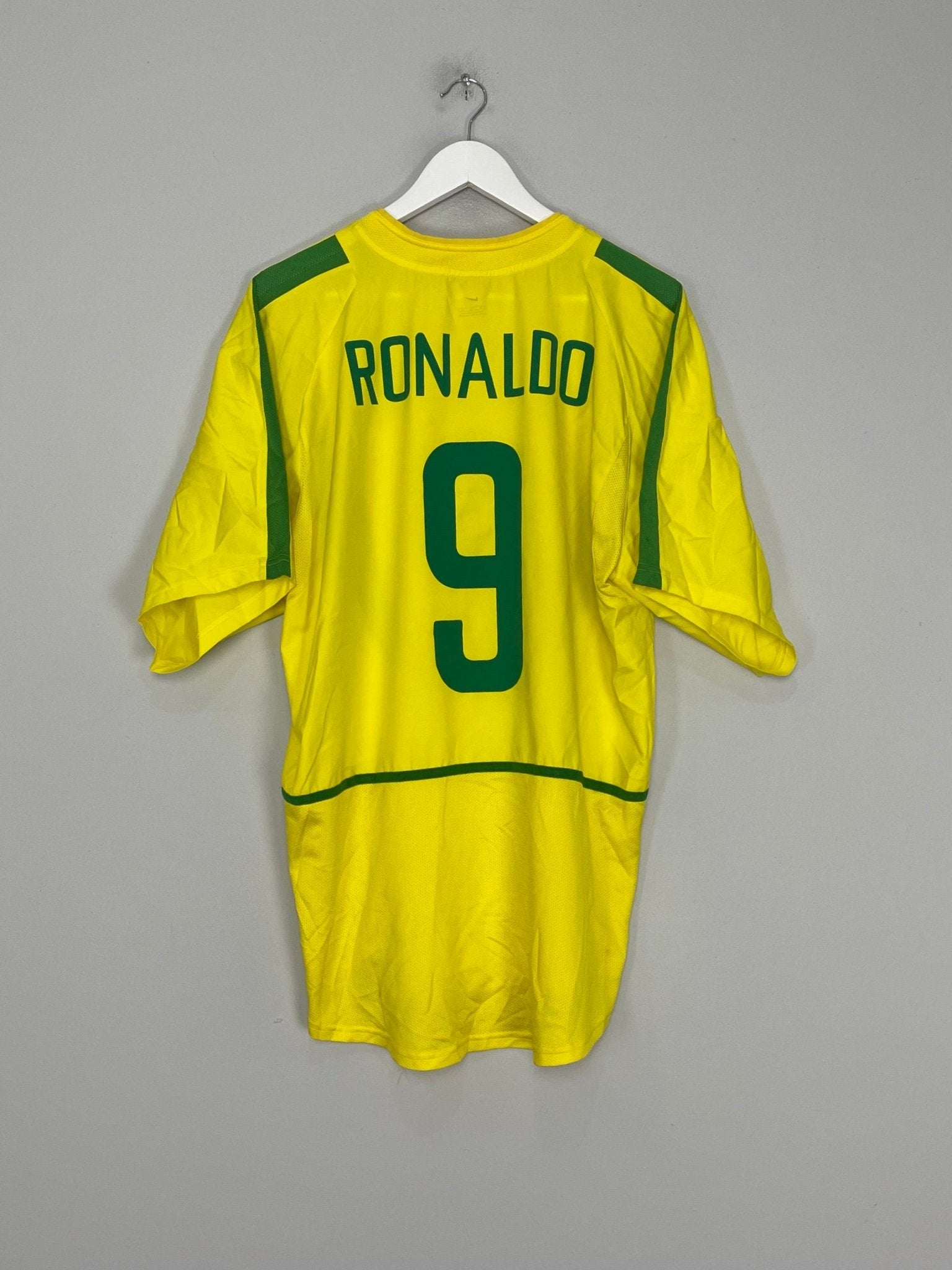 Shop 2002/04 BRAZIL RONALDO #9 HOME SHIRT (XL) NIKE, classic football shirts, vintage football shirts & retro soccer jerseys at Cult Kits