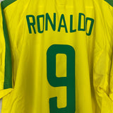 Shop 2002/04 BRAZIL RONALDO #9 HOME SHIRT (XL) NIKE, classic football shirts, vintage football shirts & retro soccer jerseys at Cult Kits